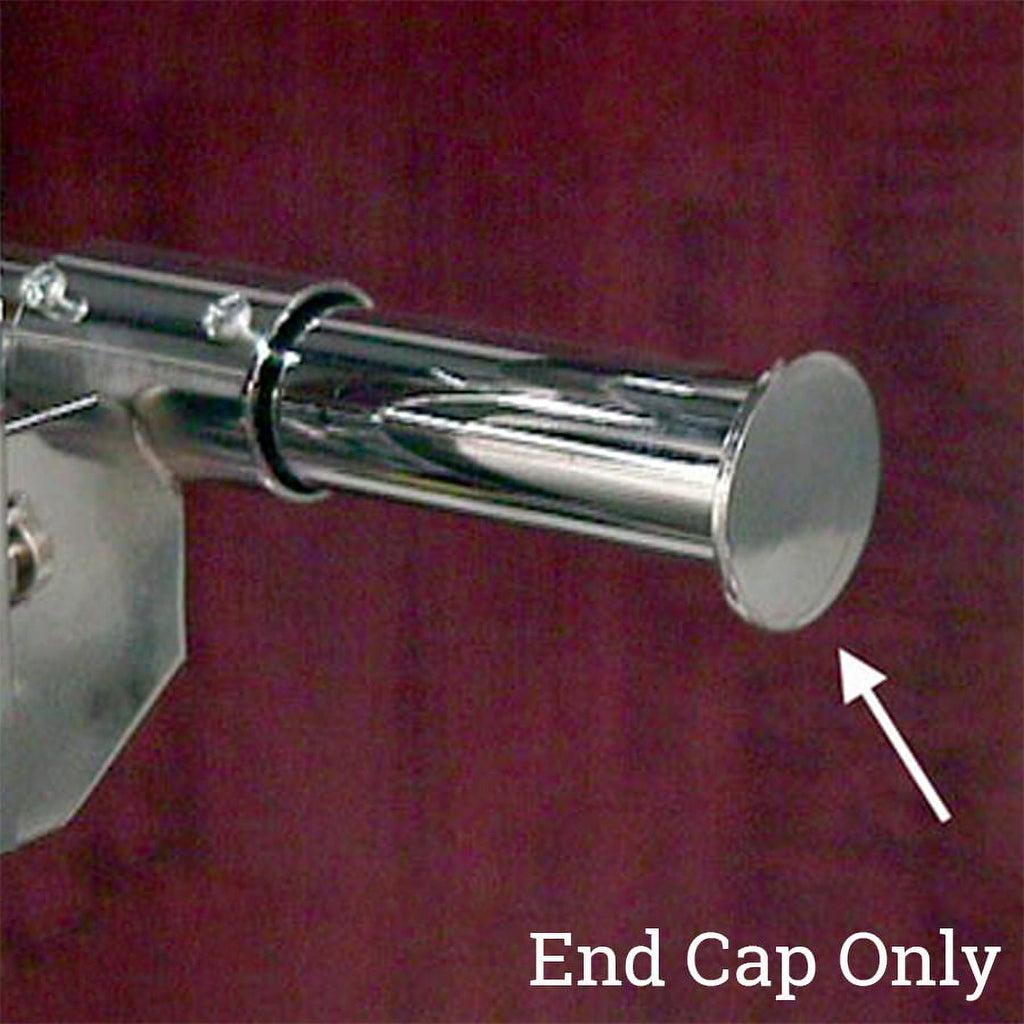 Chrome Round Hangrail End Cap for 1.25" Diameter Tubes, 50 Pack B696