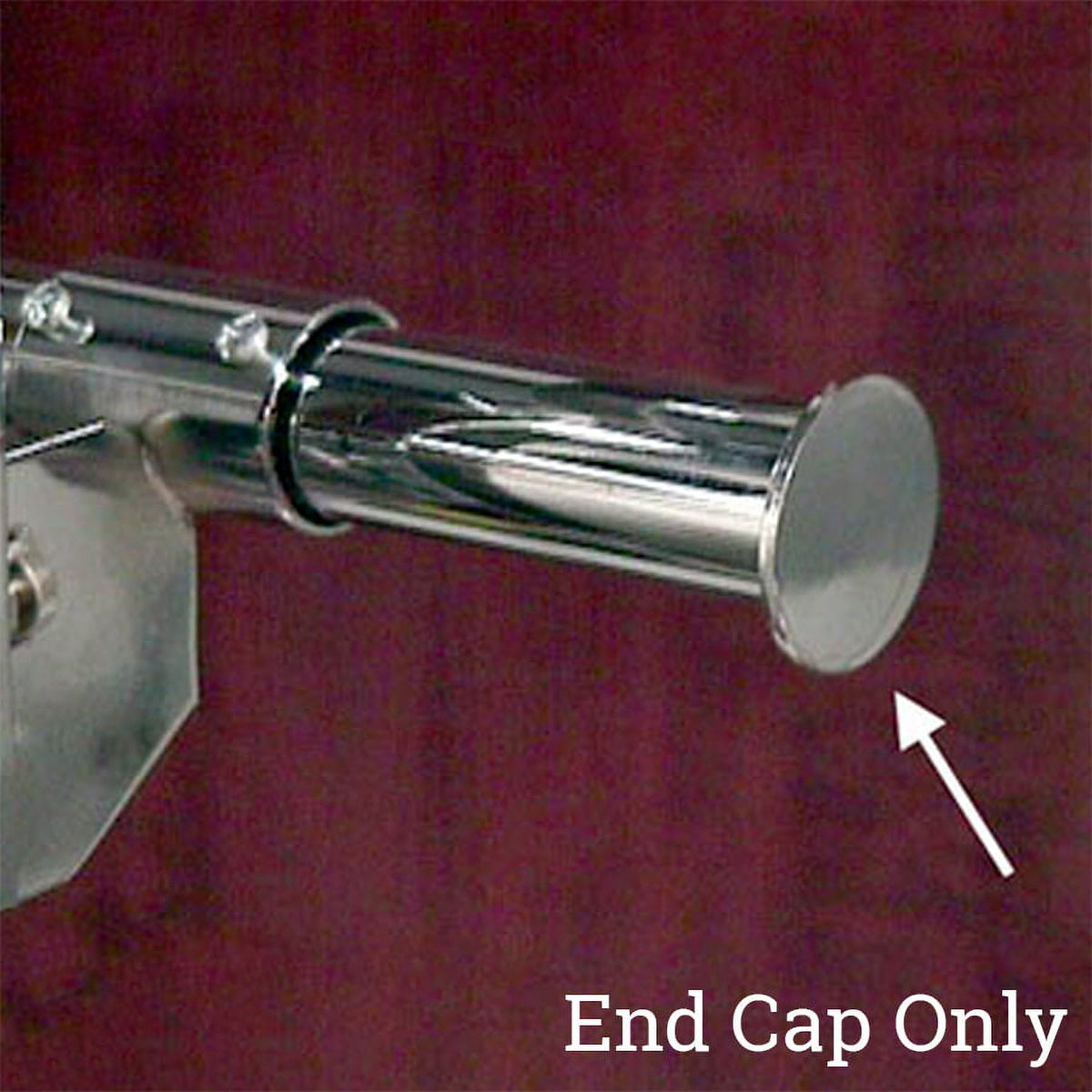 Chrome Round Hangrail End Cap for 1.25" Diameter Tubes, 50 Pack B696
