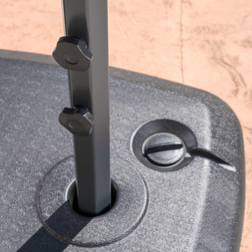 Canopy with Aluminum Pole and Dark Grey Plastic Base E5353