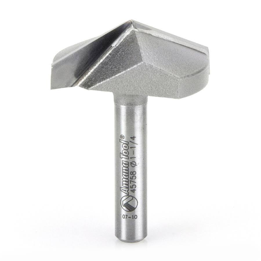 Carbide Tipped V-Groove 130 Deg x 1-1/4 Dia x 31/64 x 1/4 inch Shank N325343