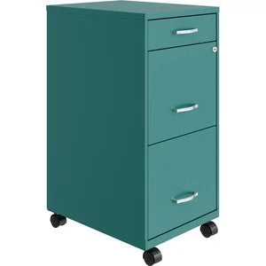 Mobile Letter Size Three Drawer File Cabinet H109