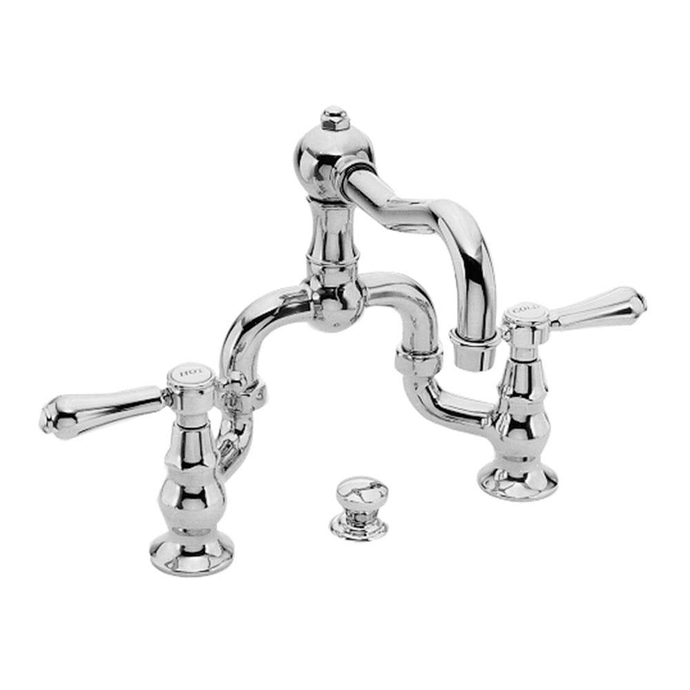 White Chesterfield Bridge Bathroom Faucet D755859