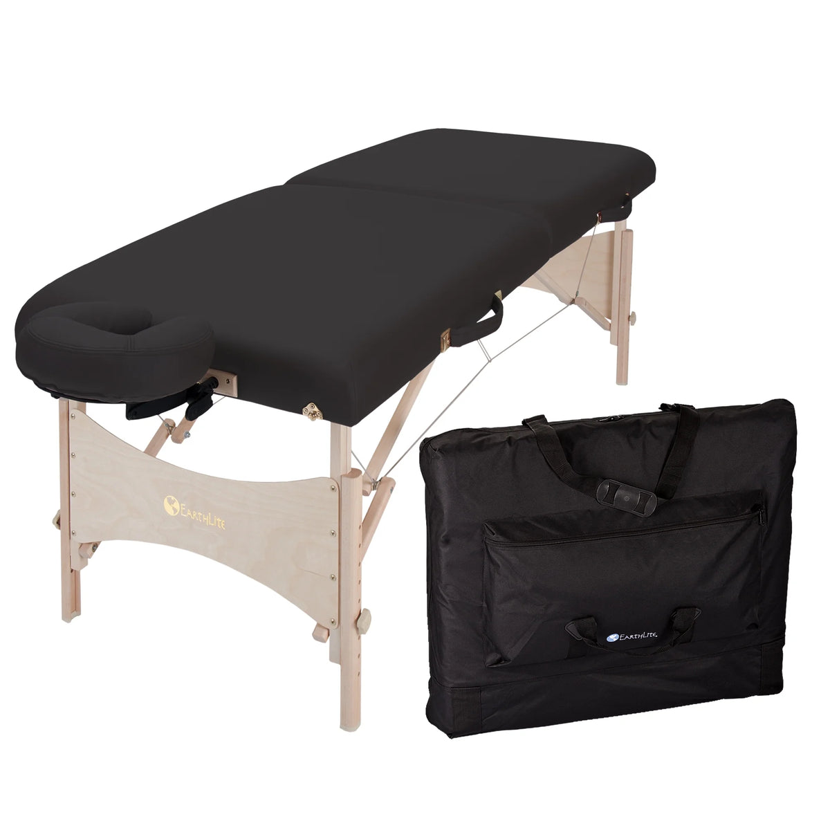 Portable Massage Table Package Deluxe Adjustable Headrest, Hard Maple I92258
