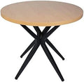 53'' Mid-Century Modern Round Dining Table with Metal Legs K2690
