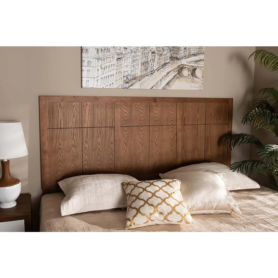 King Size Ash Walnut Finished Wood Headboard G2268