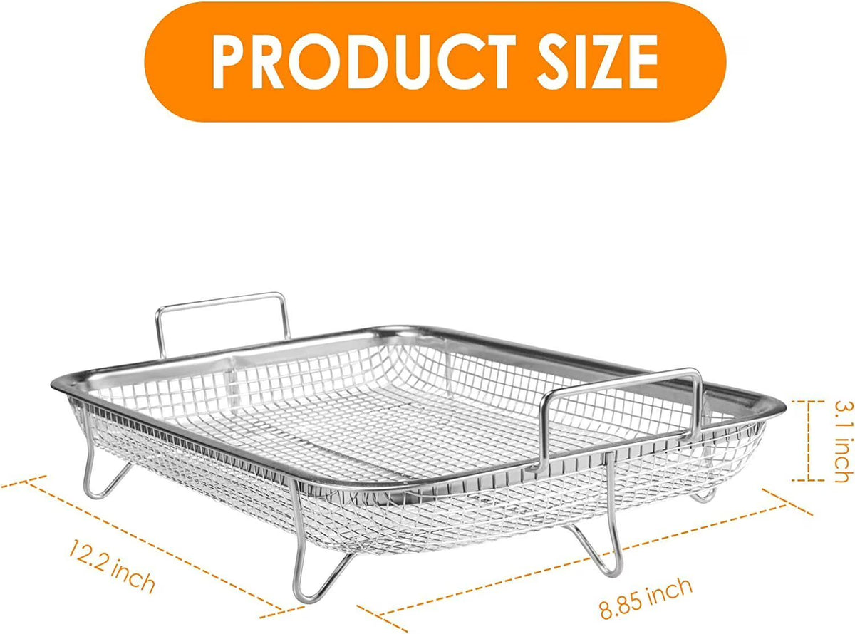 Stainless Steel Grill Basket 2pc Air Fryer Basket For Oven P737005