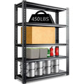 5-Tier Adjustable Metal Heavy Duty Shelving Unit 2000 lbs Capacity Black D7506