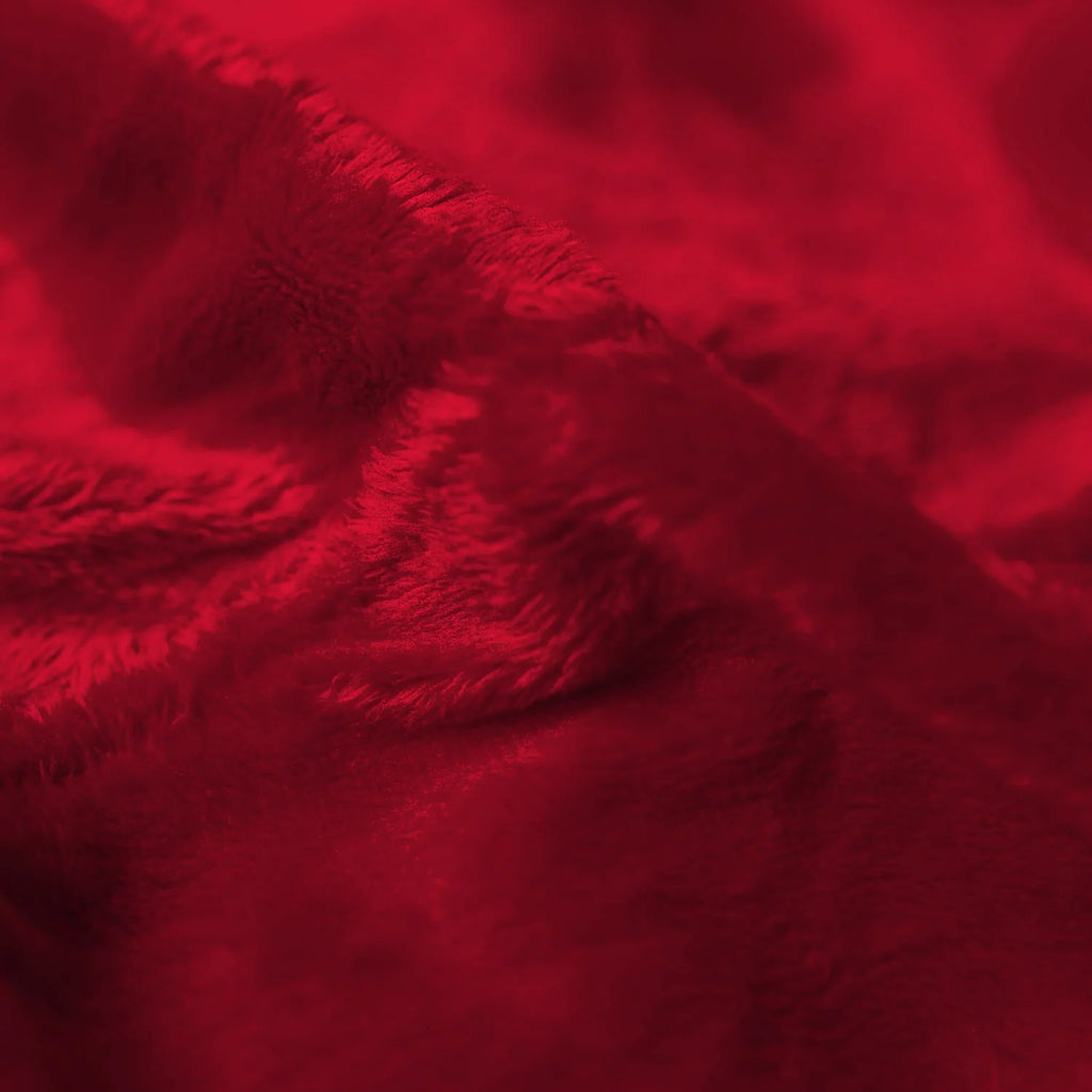 Memory Foam Lounger with Ultra Fur Cover, 6 ft, Ultra Fur Red T739