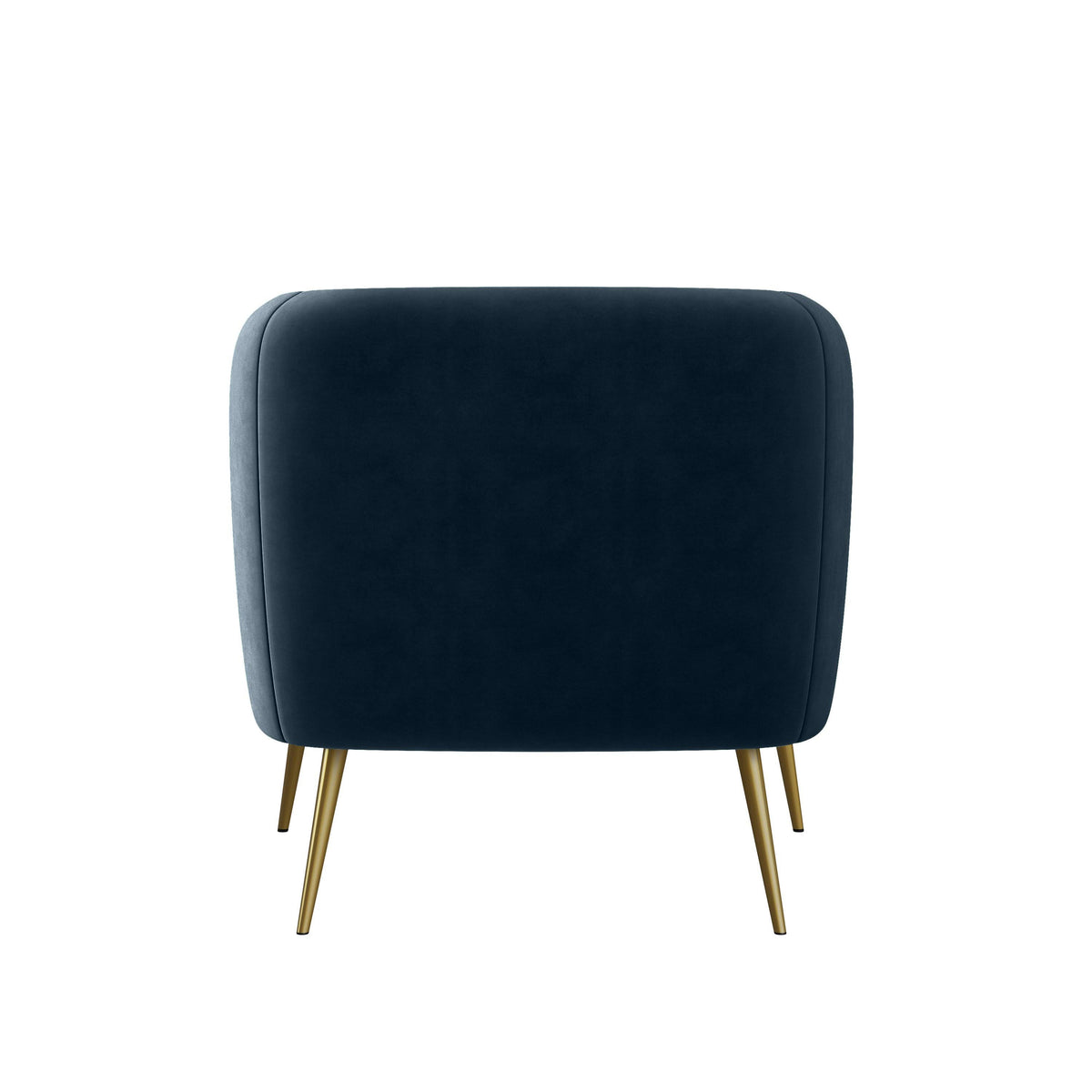 Turquoise Blue Velvet Channel-Tufted Barrel Chair L926