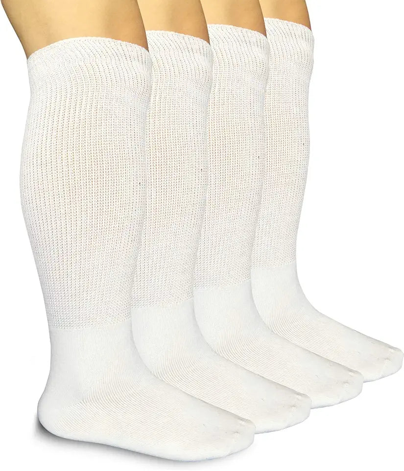 Extra Width Non-binding Knee High Socks 2 Pairs G7697