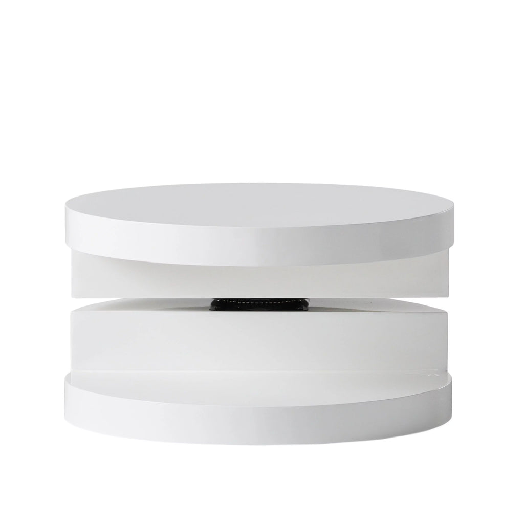 Glossy White Rotating Coffee Table B8947