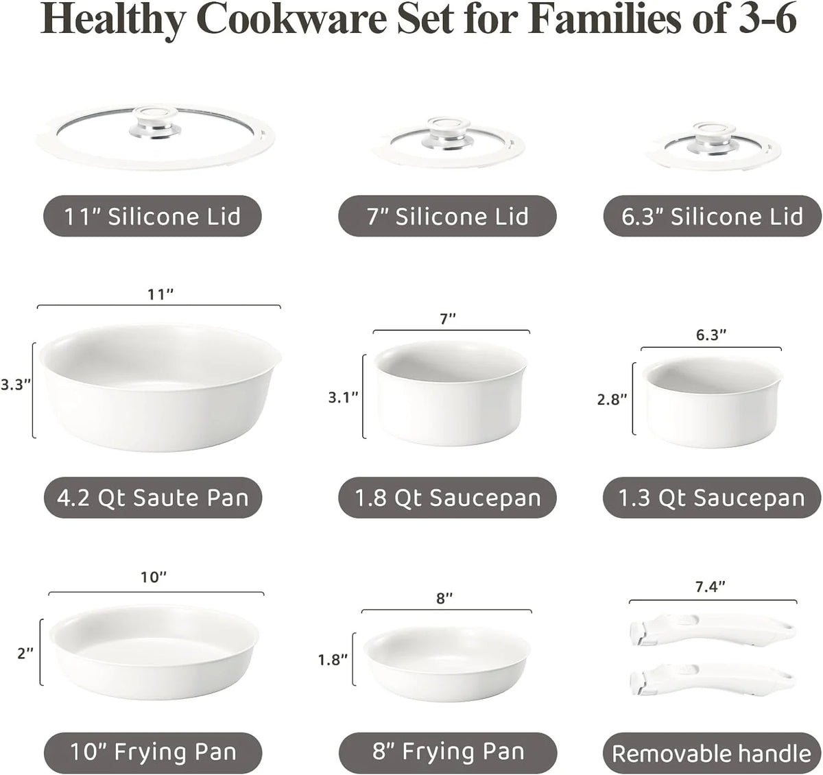 10 Pcs Nonstick Ceramic Cookware Set A53470