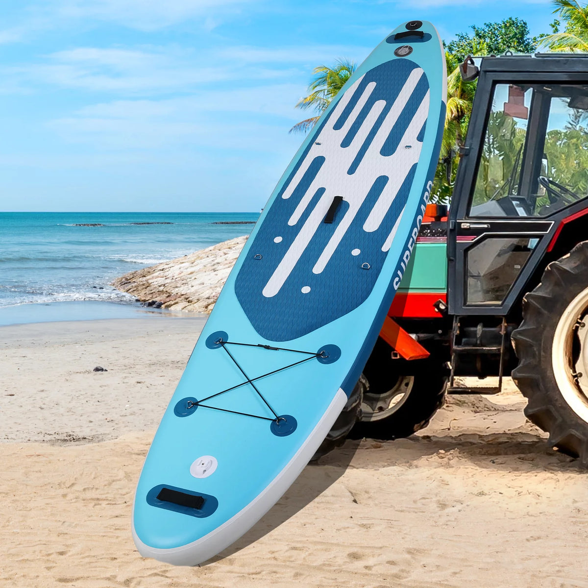 11 Ft Inflatable Stand Up Paddle Board and Sit-on Kayak Set L50076