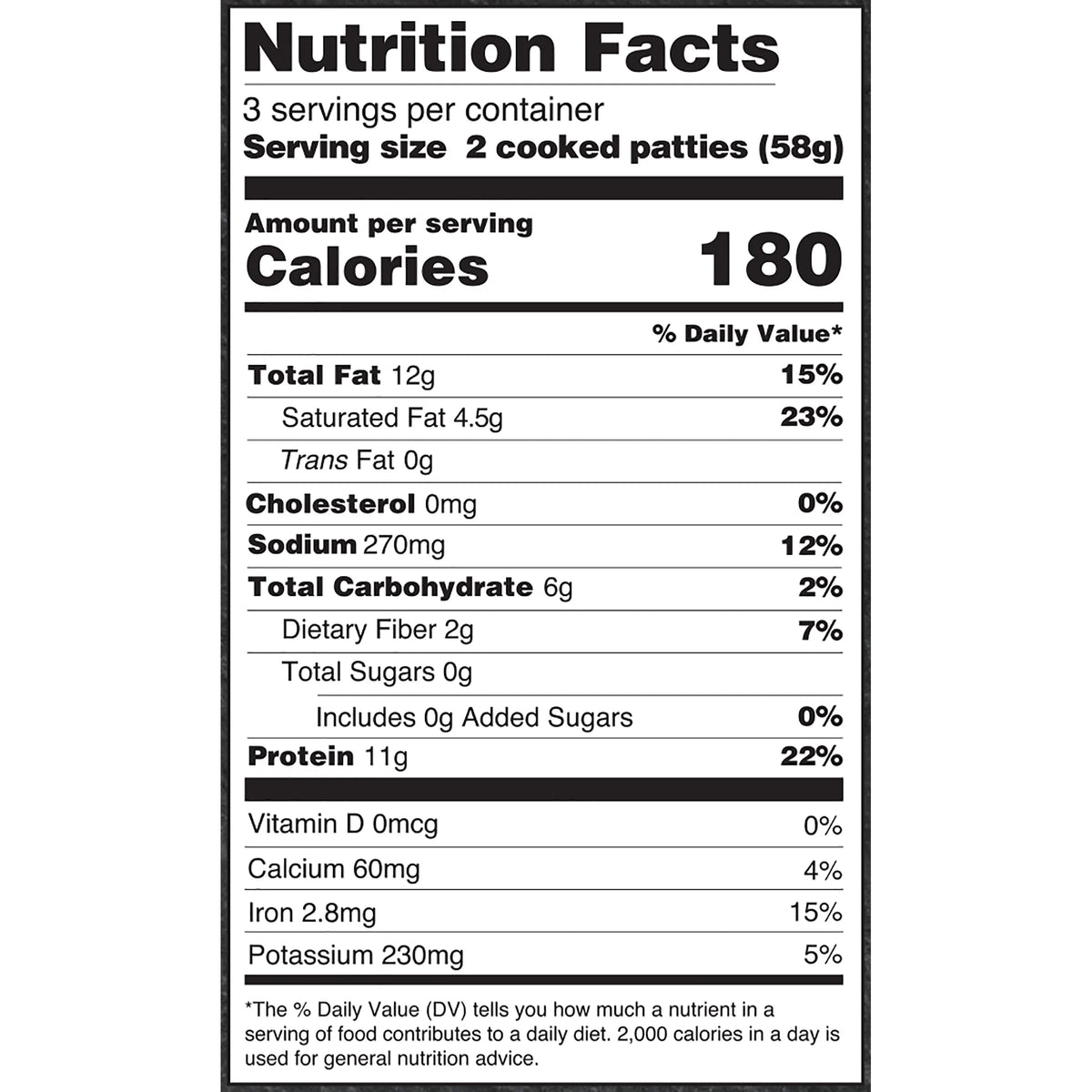 Breakfast Sausage Patty, 7.4 Ounce Q916