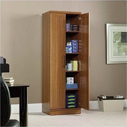 23 W Multi-Function Storage Cabinet in Sienna Oak Finish S22590
