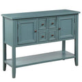 Dark Blue Buffet Sideboard Console Table with Bottom Shelf N1857