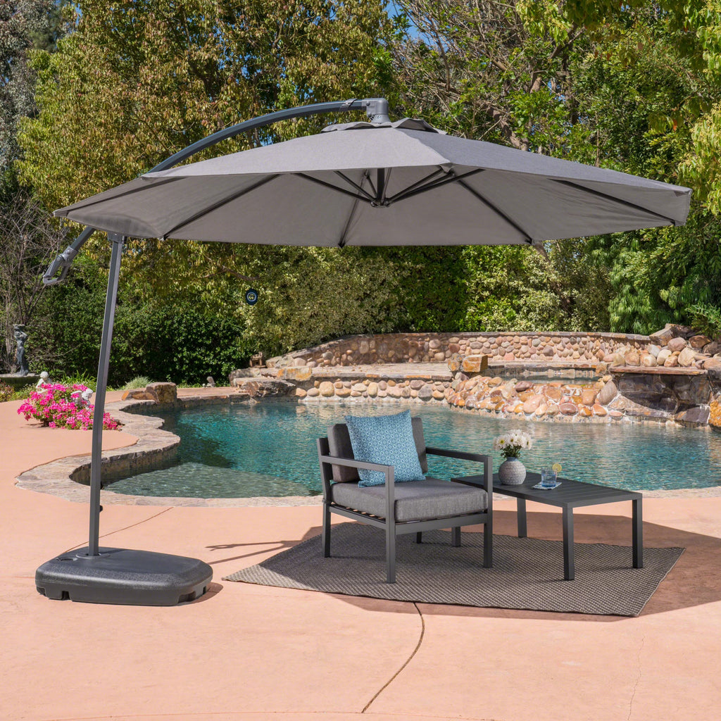Canopy with Aluminum Pole and Dark Grey Plastic Base E5353