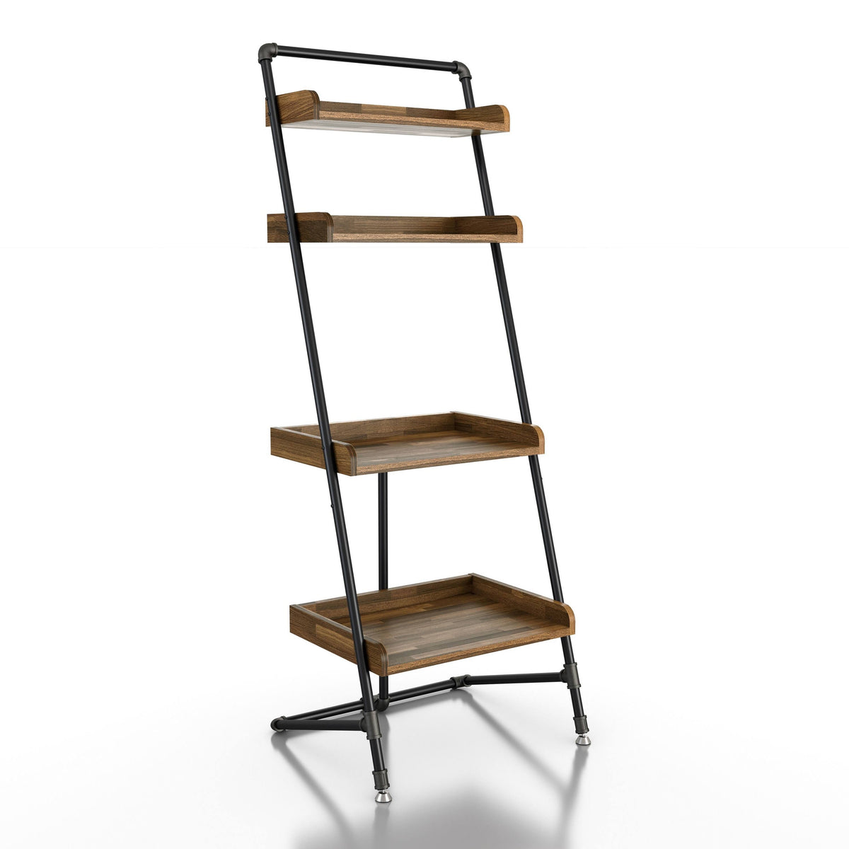 Vintage Grey Oak 3-Piece Desk and Display Shelf Set N62209